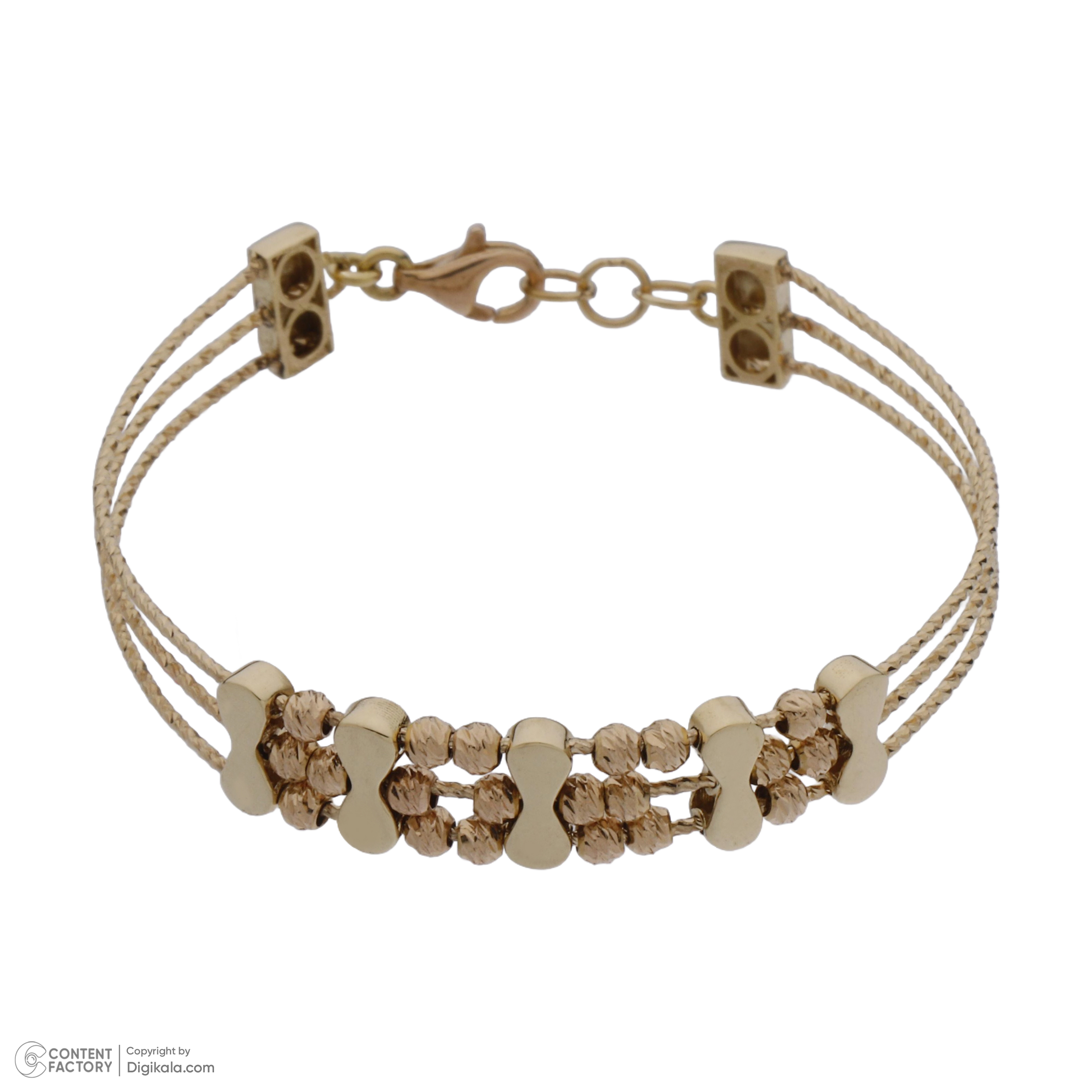 دستبند النگویی طلا 18 عیار دخترانه مایا ماهک مدل MB1640