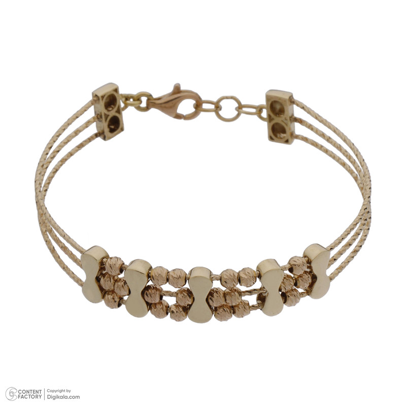 دستبند النگویی طلا 18 عیار دخترانه مایا ماهک مدل MB1640