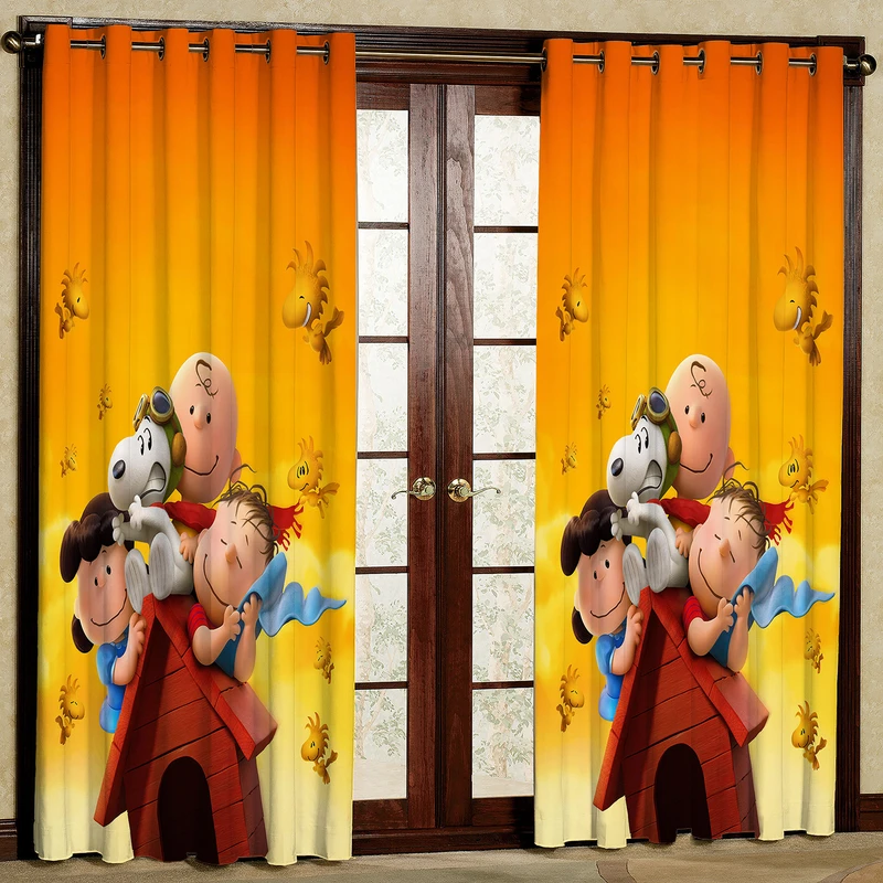 پرده مدل کارتونی مخمل پانچی کد 930 سایز 140x280 سانتی متر