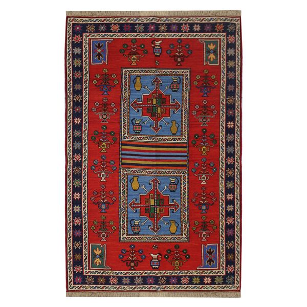 گلیم دستبافت یک و نیم  متری کد  1104232 گلیم دستبافت یک و نیم  متری کد  1104232