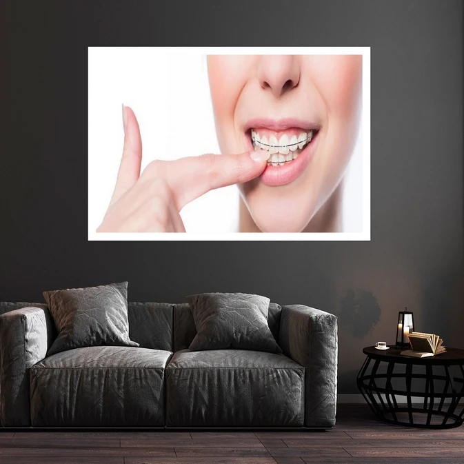 تابلو بکلیت طرح لبخند و دندانپزشکی مدل قاب شاسی W-s9507