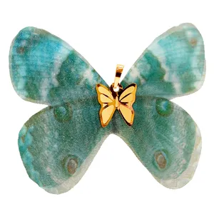 آویز گردنبند طلا 18 عیار زنانه مدل  پروانه رز کد 63-180