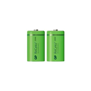 باتری D قابل شارژ جی پی مدل ReCyko+2200 بسته دو عددی