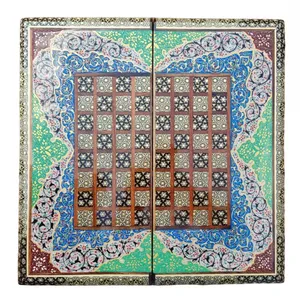 صفحه شطرنج خاتم کاری طرح تذهیب کد 401