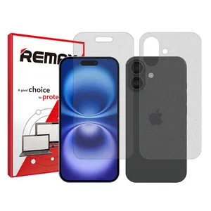 Remax Resistant model matte screen protector suitable for the Apple iPhone 16 Plus mobile phone along with the back of the phone protector