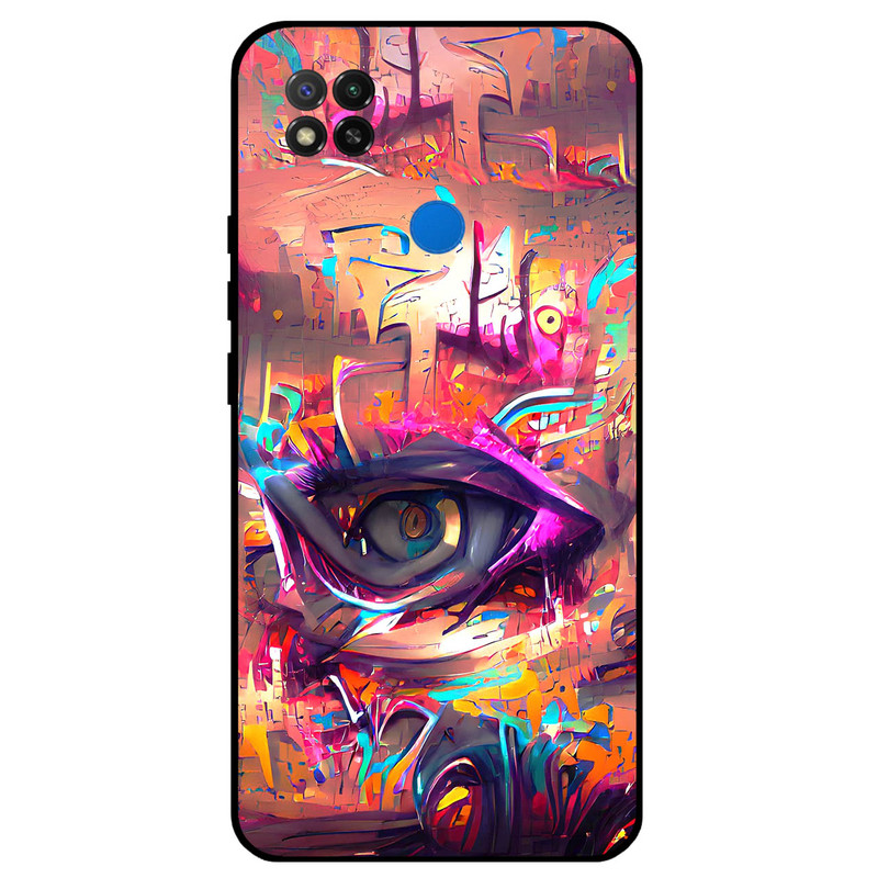 کاور مگافون طرح چشم مدل 2823 مناسب برای گوشی موبایل شیائومی Poco C31  