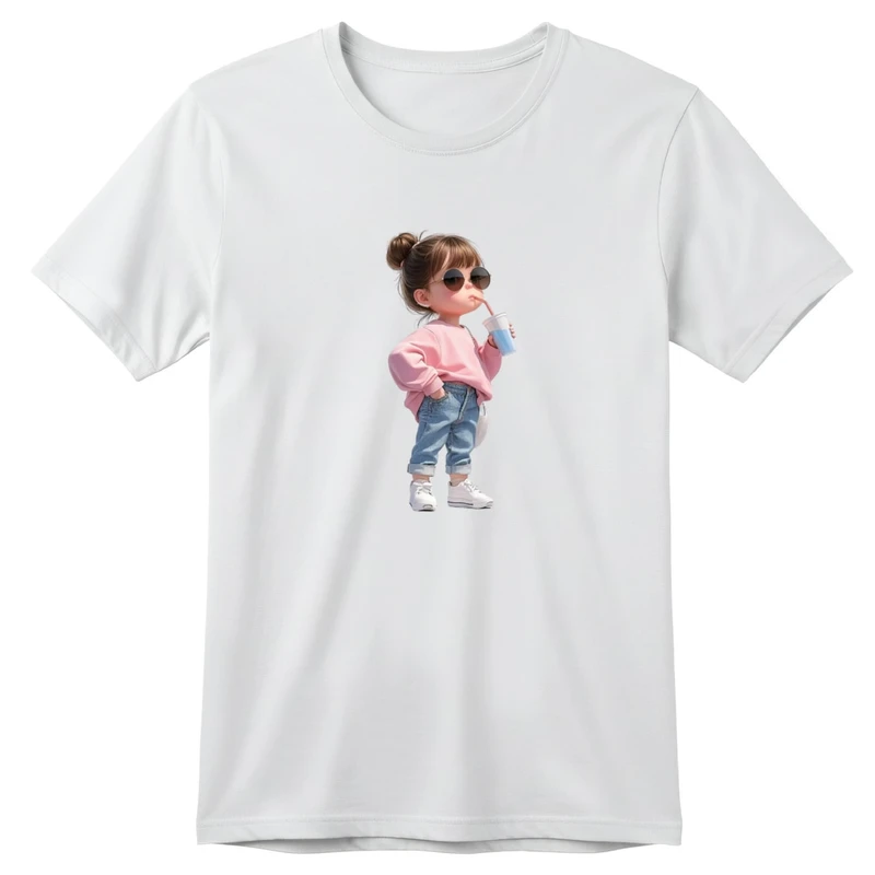 تی‌شرت آستین کوتاه بچگانه مدل دختر 