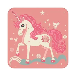 زیر لیوانی کاکتی طرح اسب تک شاخ و یونیکورن مدل mp31775