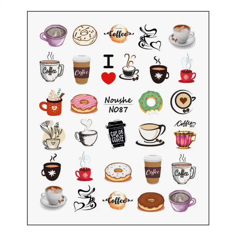 برچسب لنز ناخن مدل قهوه کد N087