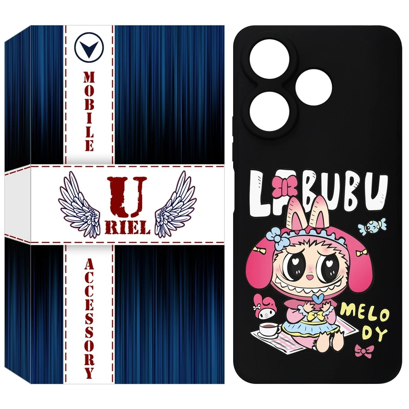 کاور یوریل قاب مدل KSH کد 140 طرح عروسک لبوبو مناسب برای گوشی موبایل شیائومی Redmi 13x / 13 4G / Poco M6 4G