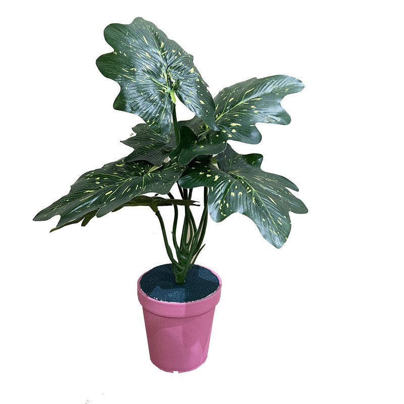 گلدان به همراه گل مصنوعی مدل rainblow 1008