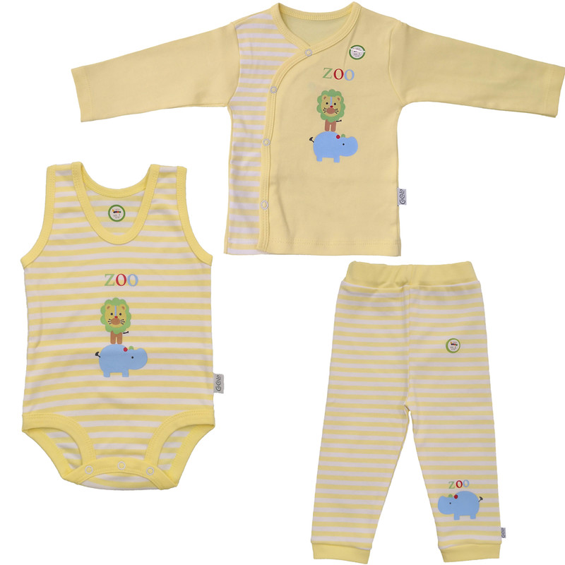 ست 3 تکه لباس نوزادی کوکالو مدل zoo