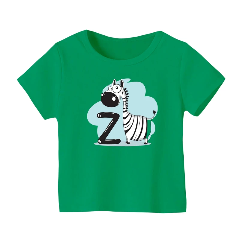 تی شرت آستین کوتاه بچگانه مدل گورخر کد ۱۳