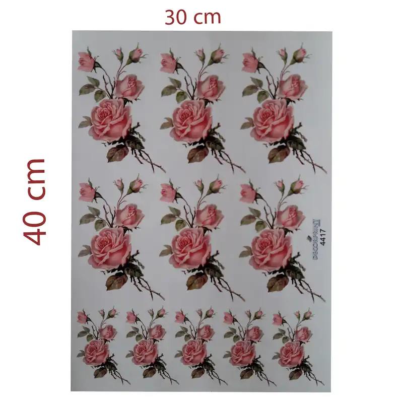 برچسب ترنسفر مدل شاخه رز کد 1