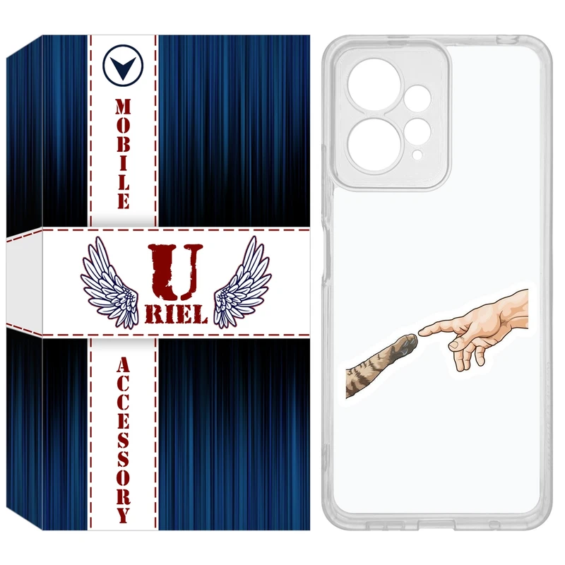 کاور یوریل مدل Clear کد 94 طرح دست گربه مناسب برای گوشی موبایل شیائومی Redmi Note 12 4G
