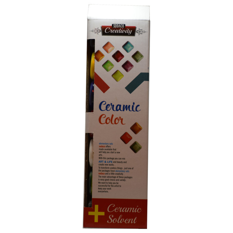 رنگ سرامیک سوداکو مدل 030 حجم 30 میلی لیتر بسته 6 عددی