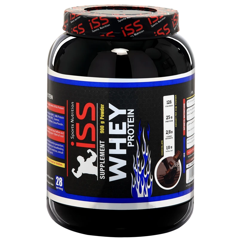 پودر پروتئین وی با طعم شکلات آی اس اس - 900 گرم