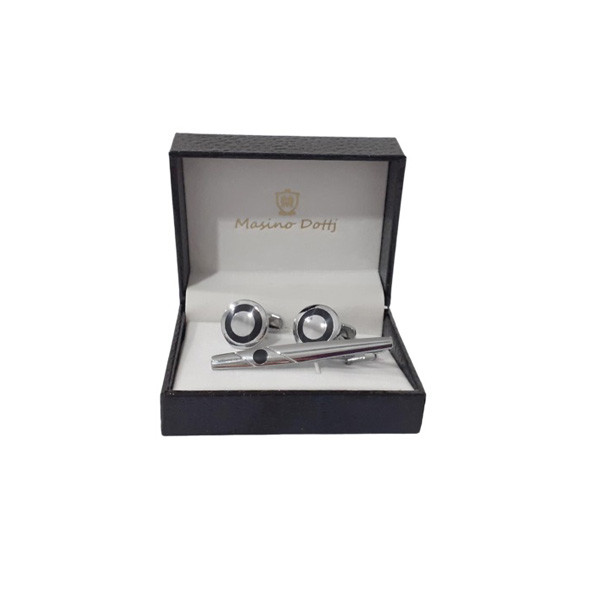 ست دکمه سردست و گیره کراوات مردانه کد 51