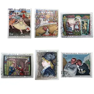 تمبر یادگاری سری تابلو نقاشی مدل E degas بسته 6 عددی