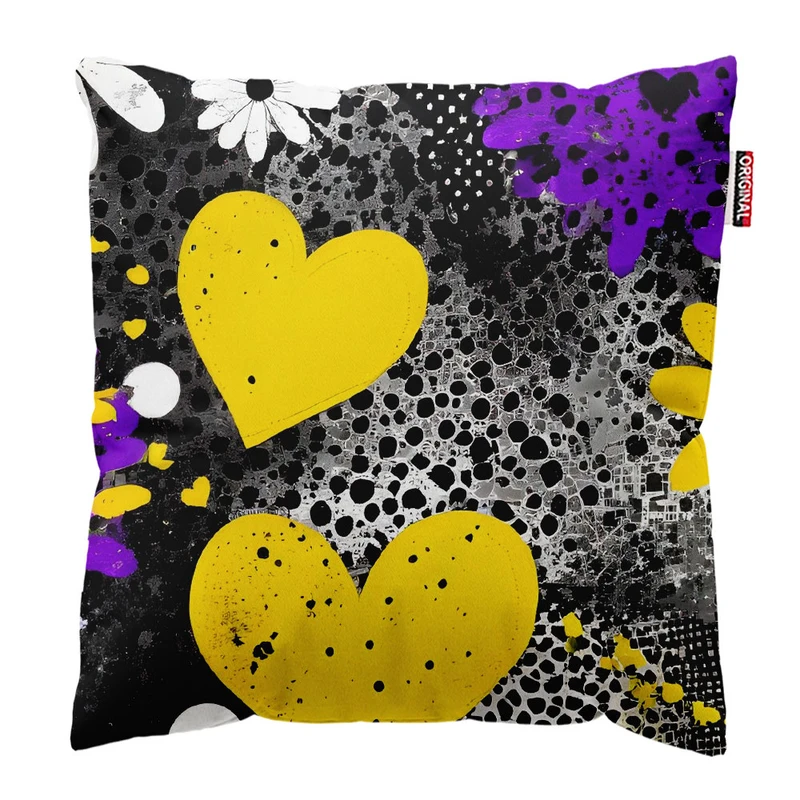 کوسن پاد آفرین طرح قلب کد 1600 سایز 30*30 سانتی متر