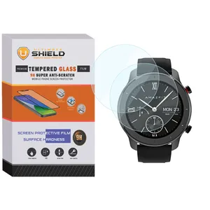 محافظ صفحه نمایش شیشه ای آلتیمیت شیلد مدل SH-UL مناسب برای ساعت هوشمند آمیزفیت GTR 42mm بسته دو عددی