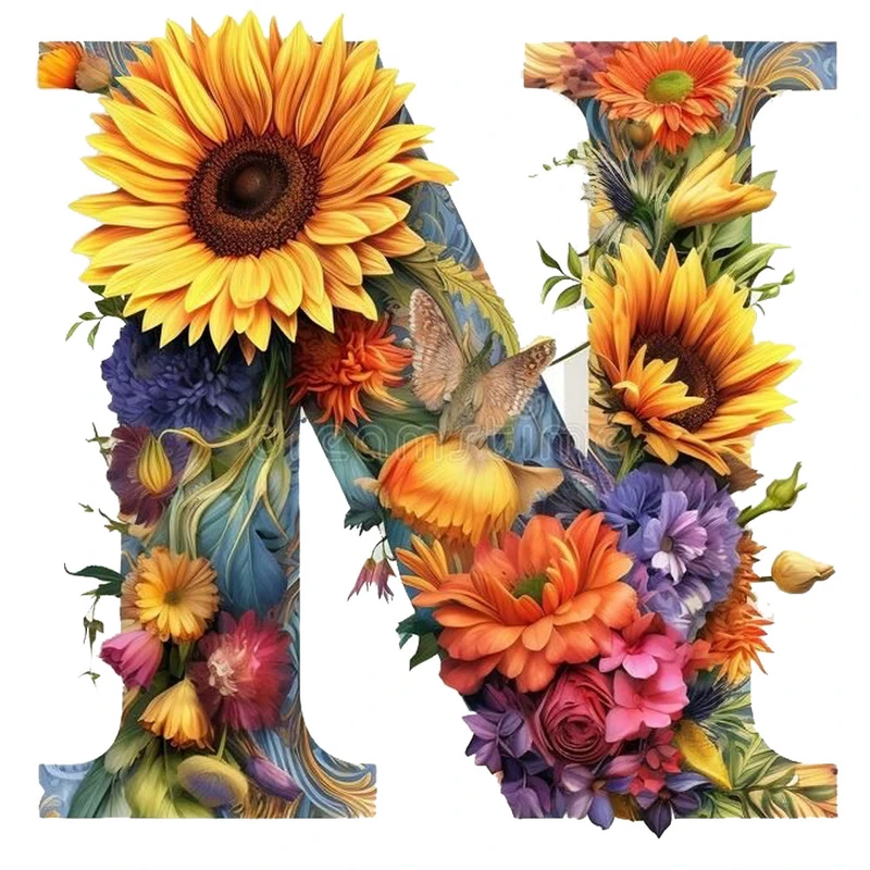 استیکر پارچه و لباس پاد آفرین مدل حروف لاتین طرح ان کد 15