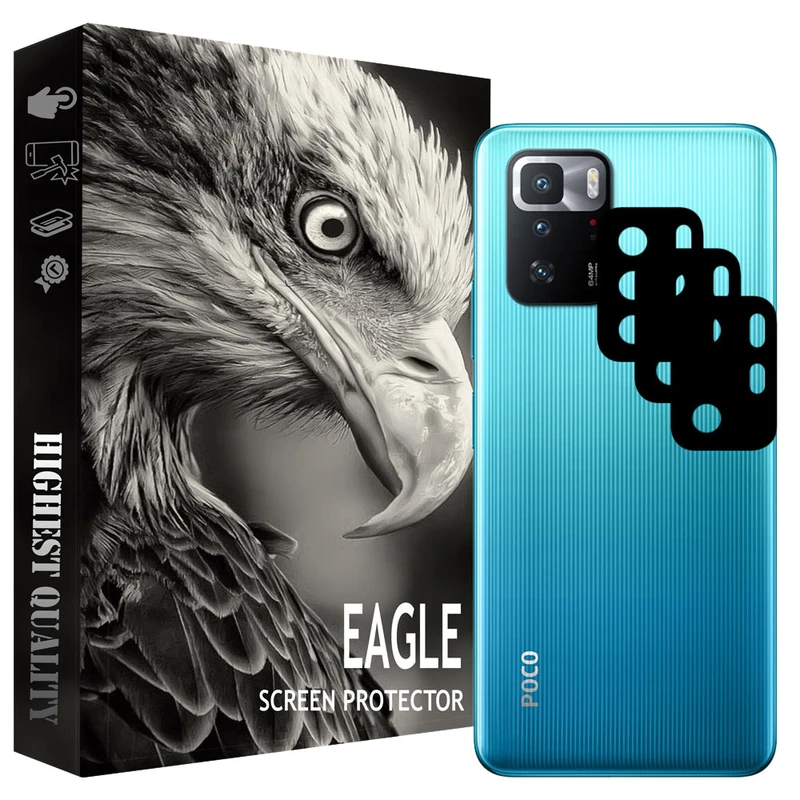 محافظ لنز دوربین ایگل مدل EGL-03 مناسب برای گوشی موبایل شیائومی POCO X3 GT 5G بسته سه عددی