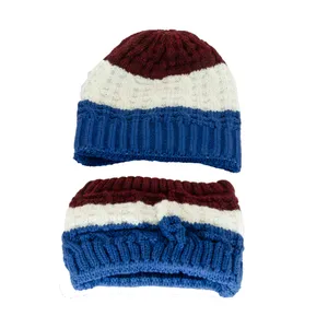 ست کلاه و شال گردن بافتنی بچگانه مدل 270