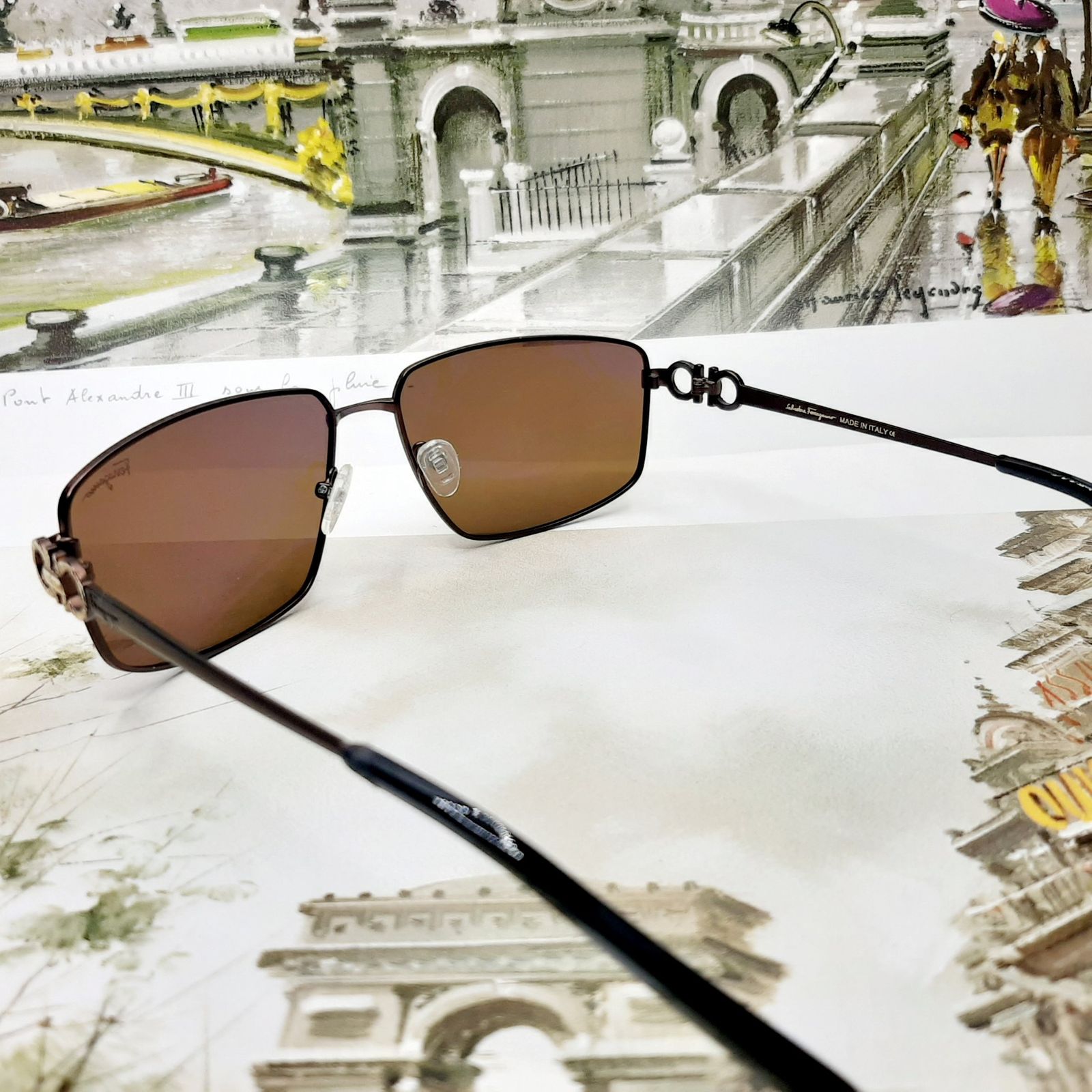 عینک آفتابی سالواتوره فراگامو مدل SF181br -  - 5