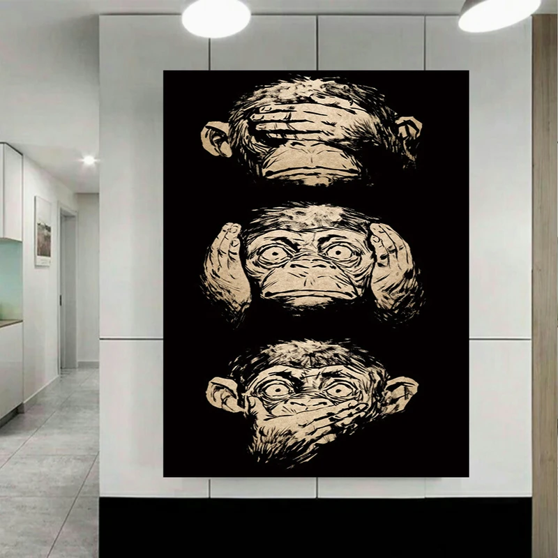 پوستر طرح سه میمون کد AR17800