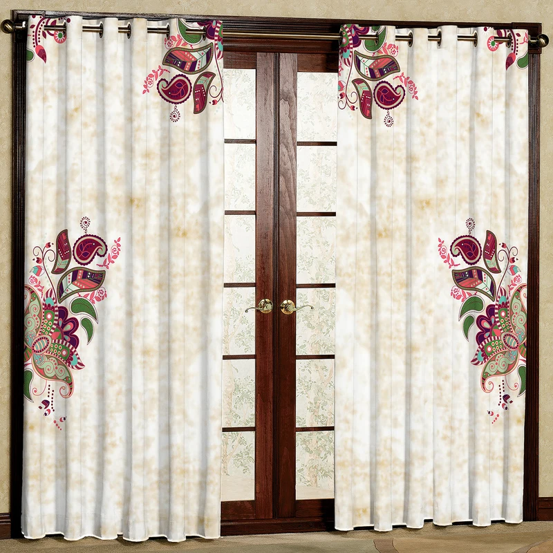 پرده مدل چاپی مخمل پانچی کد 1345 سایز 200x140 سانتی متر