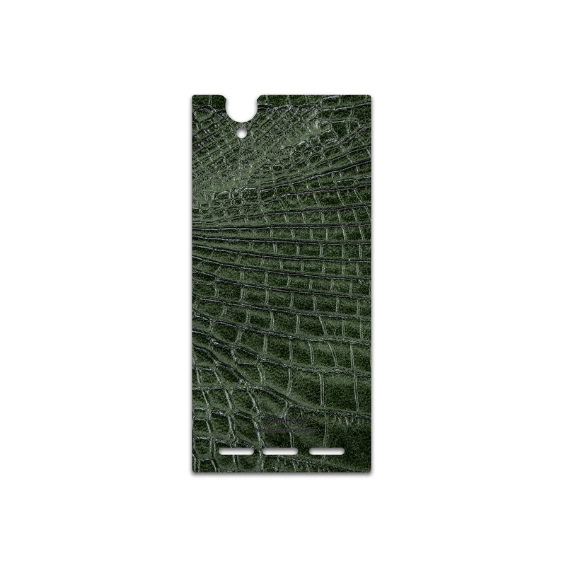 برچسب پوششی ماهوت مدل Green-Crocodile-Leather مناسب برای گوشی موبایل سونی Xperia T2 Ultra