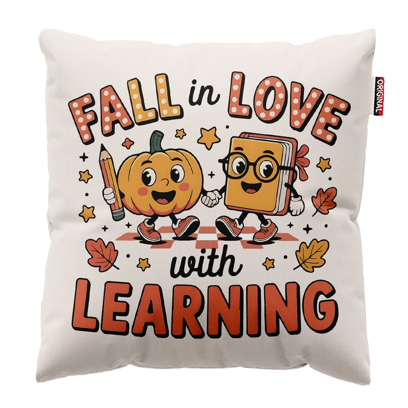 کوسن پاد آفرین مدل پاییز طرح مدرسه کد PK402711 سایز 40*40 سانتی متر