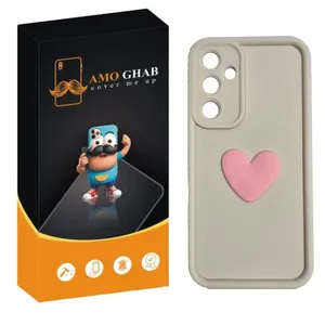 کاور عمو قاب مدل سیلیکونی سولید طرح قلب مناسب برای گوشی موبایل سامسونگ Galaxy S23 FE