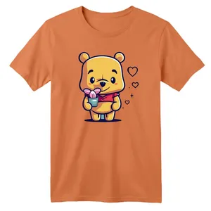 تی شرت آستین کوتاه بچگانه مدل پو کد ۵۷ رنگ گلبهی