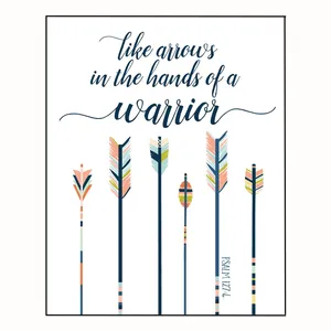 پوستر مدل  مانند پیک‌ها در دست جنگجو 