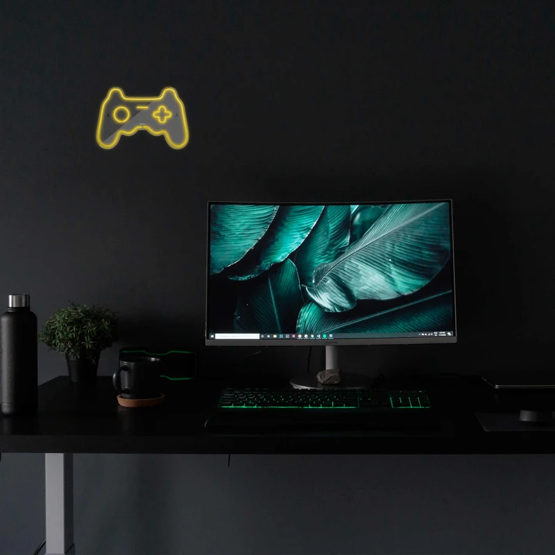 چراغ دیواری نئون دیزاین طرح Game-Controller