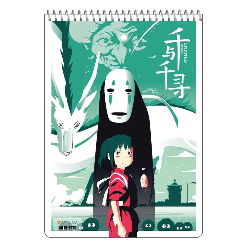 دفتر نقاشی 50 برگ سیمی کارنیکا طرح شهر ارواح Spirited Away کد 51490
