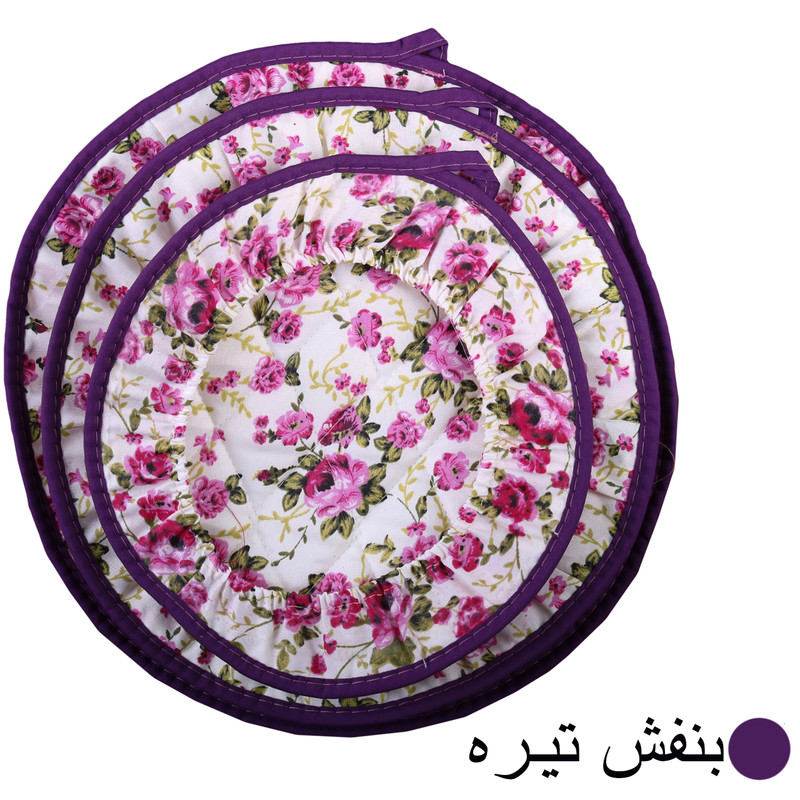 ست دم‌کنی 3 تکه طرح گل رز کد DK 13