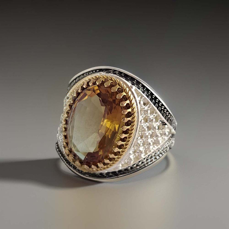 انگشتر نقره مردانه ملک زیور مدل الکساندریت کد 317 انگشتر نقره مردانه ملک زیور مدل الکساندریت کد 317