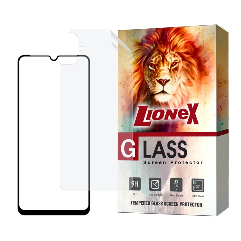 محافظ صفحه نمایش شفاف لایونکس مدل CERAMICNANOLI مناسب برای گوشی موبایل سامسونگ Galaxy A05 به همراه محافظ پشت گوشی