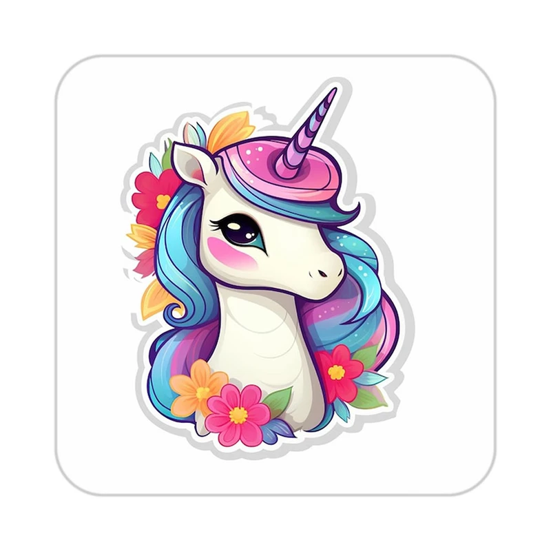 زیر لیوانی کاکتی طرح اسب تک شاخ و یونیکورن مدل mp31208