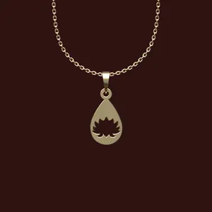 گردنبند طلا 18 عیار زنانه مدوپد مدل هندسی کد X2-1-1027