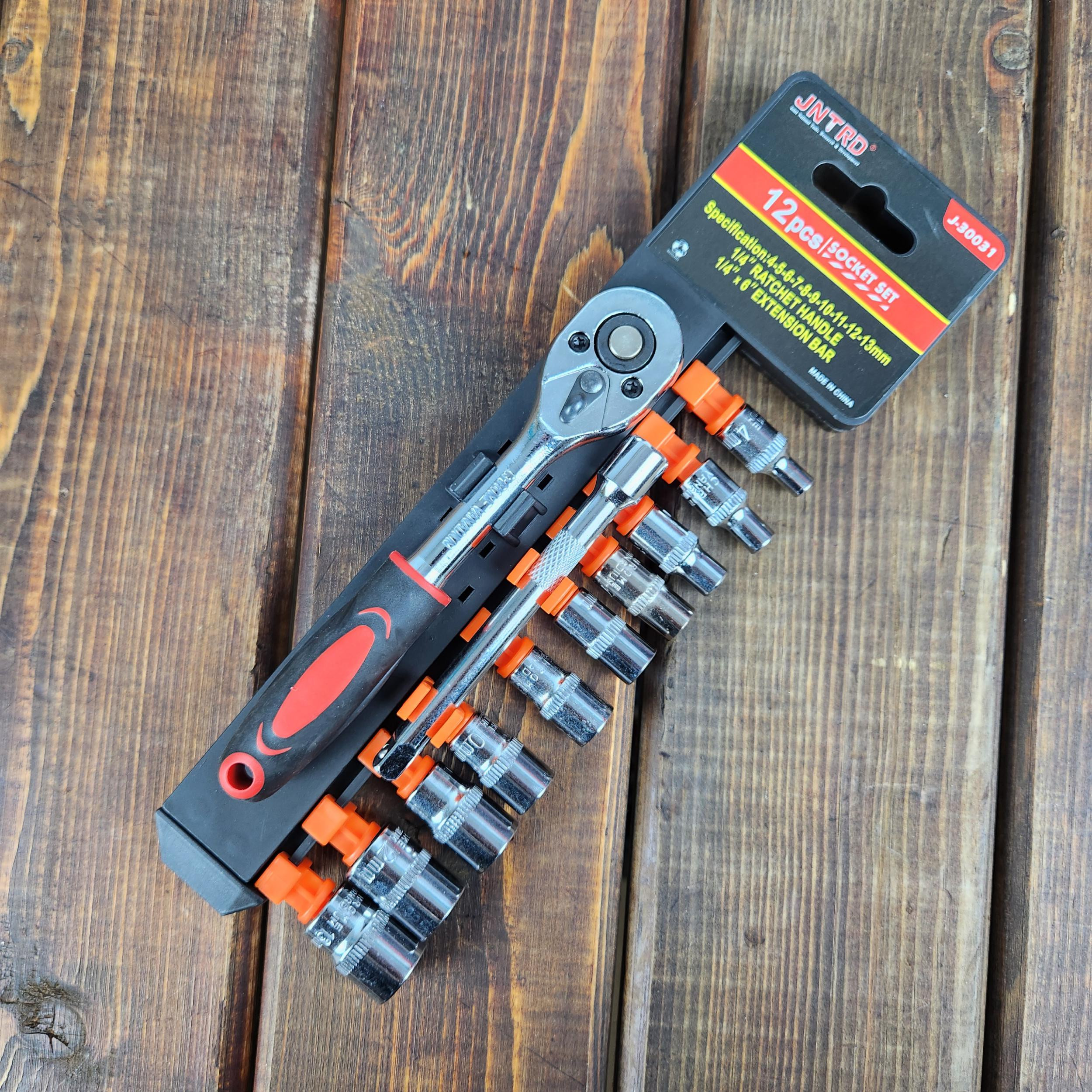 آچار بکس صنعتی جی ان ترد کد 30031 مجموعه 12 عددی