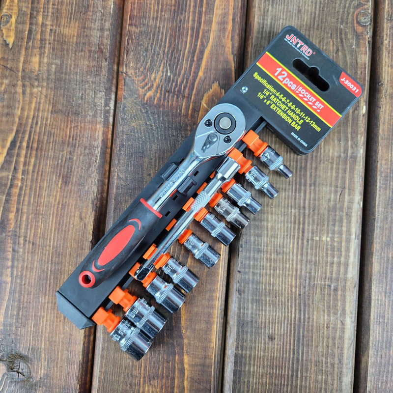 آچار بکس صنعتی جی ان ترد کد 30031 مجموعه 12 عددی