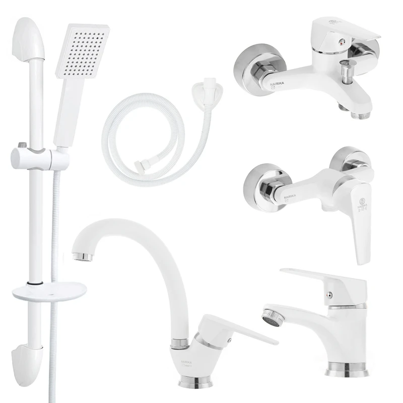 ست شیرآلات نایریکا مدل آروین کد W-02 مجموعه 6 عددی