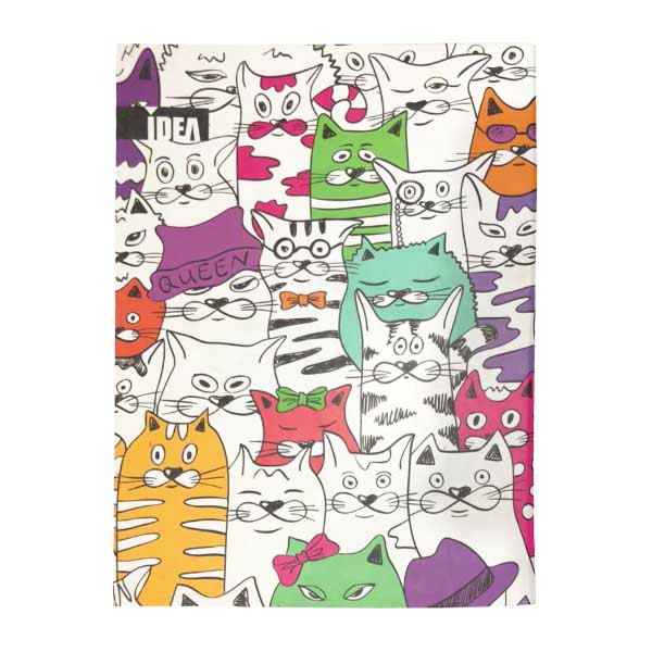 دفتر کلاسوری 80 برگ ایده طرح گربه ها کد 6454