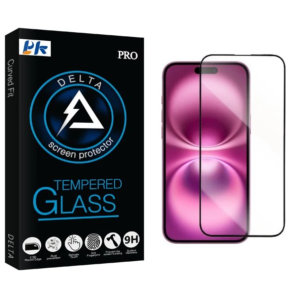 محافظ صفحه نمایش شیشه ای پی کی مدل Delta2 مناسب برای گوشی موبایل اپل iPhone 16 plus