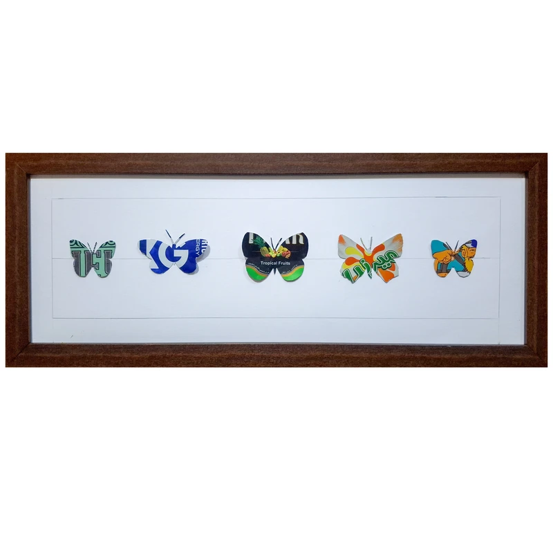  تابلو برجسته مدل پروانه های رنگارنگ پرگل کد 012