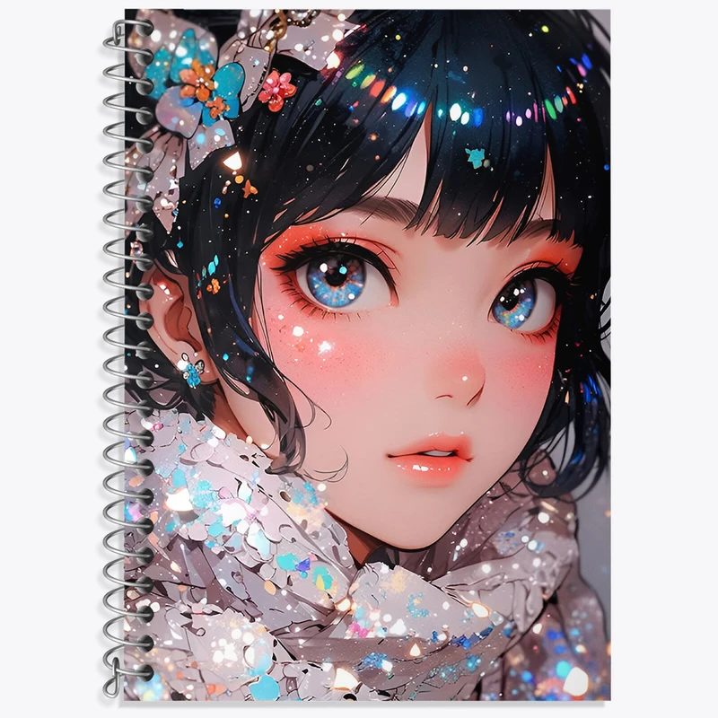 دفتر زبان 50 برگ خندالو مدل دو خط طرح دخترانه کد N5181